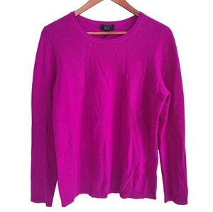 Charter Club 100% Cashmere Crrw Neck Sweater Magenta Womens Medium